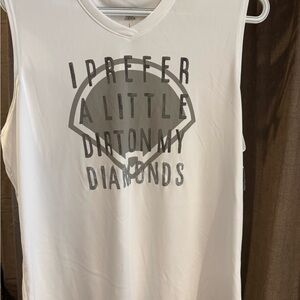 adidas White Tank Top with Graphic Print